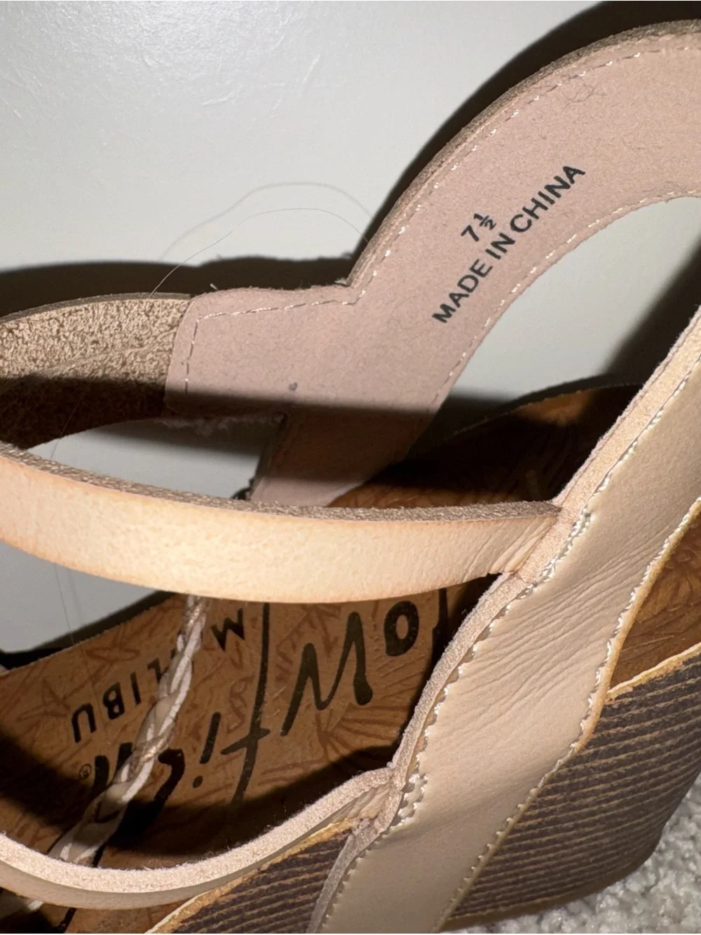 Braided Strappy Wedge Sandals - Nude